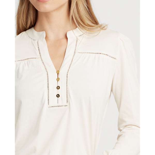 Mascarpone Cream Cotton Jersey Top Lauren 5