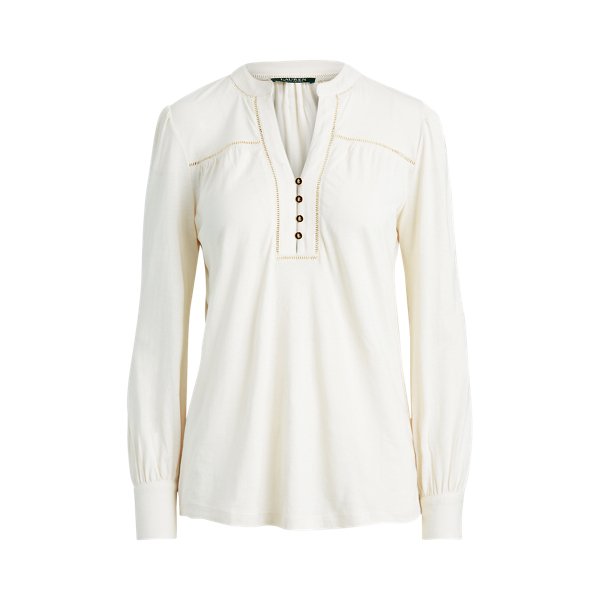 Mascarpone Cream Cotton Jersey Top Lauren 2
