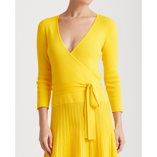 Dandelion Fields Cotton-Blend Surplice Dress Lauren 4