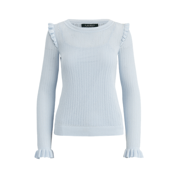 Maglia in misto cotone con volant
