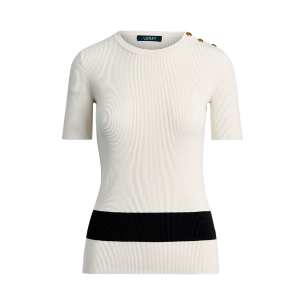 Colour-Blocked Button Jumper Lauren 1