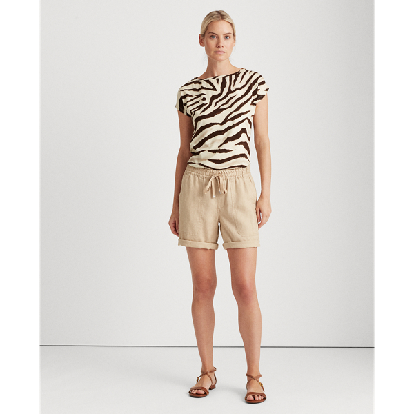 Dark Brown Multi Print Dip-Dye Tee Lauren 3
