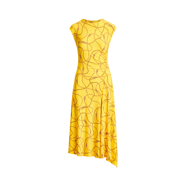 Robe imprim&eacute;e en jersey stretch Lauren en Pissenlit multi 2