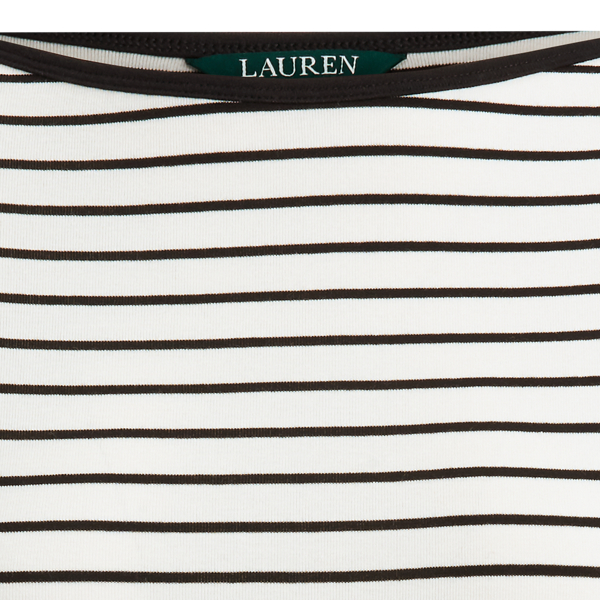 Masc Cream Multi Striped Cotton-Blend Top Lauren 5