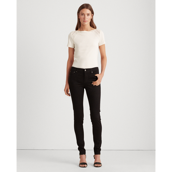 Mascarpone Cream Cotton-Blend Boatneck Tee Lauren 3