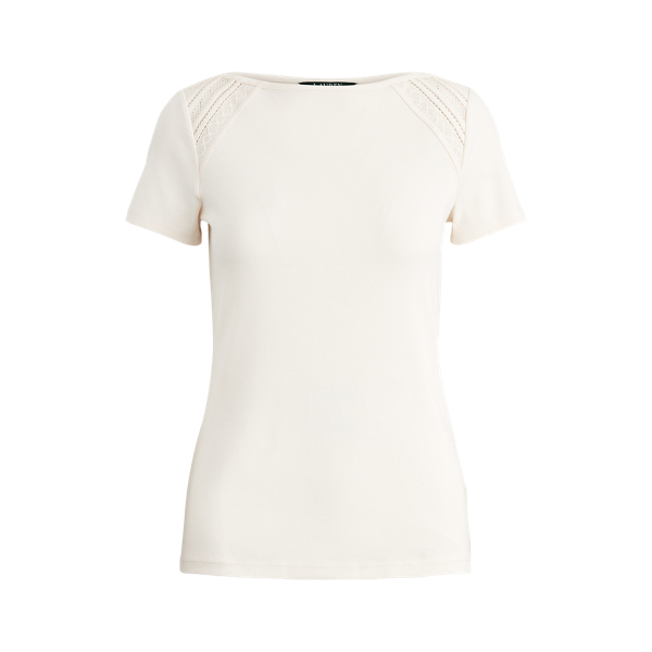 Cotton-Blend Boatneck Tee
