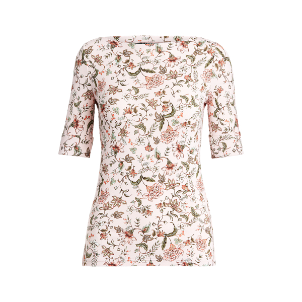 Floral Cotton-Blend Top Lauren 1