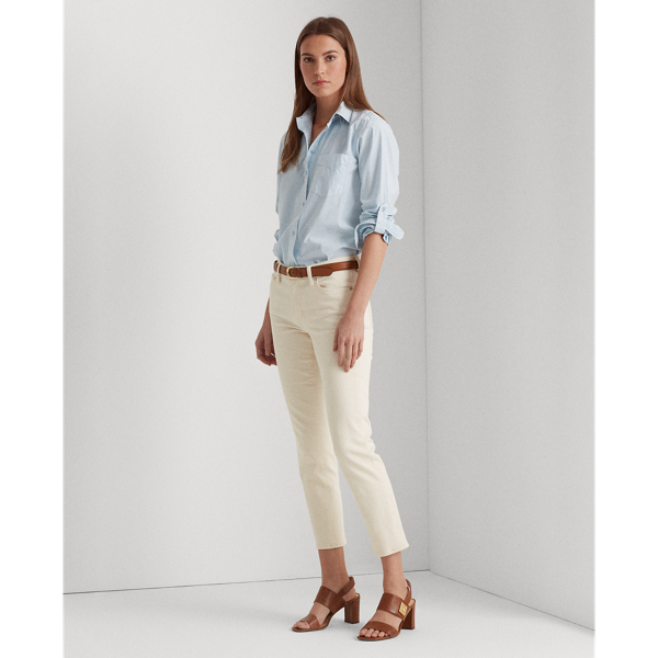 Soft Indigo Poplin Shirt Lauren 3