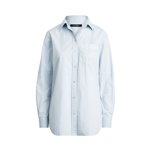 Soft Indigo Poplin Shirt Lauren 2