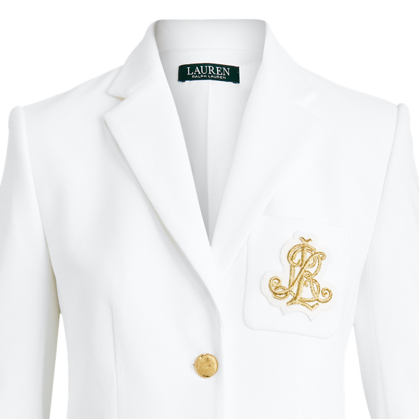 Jacquardblazer mit Bouillonstickerei