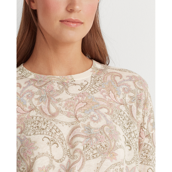Silk White/Multi Paisley Jersey Jumper Lauren 5