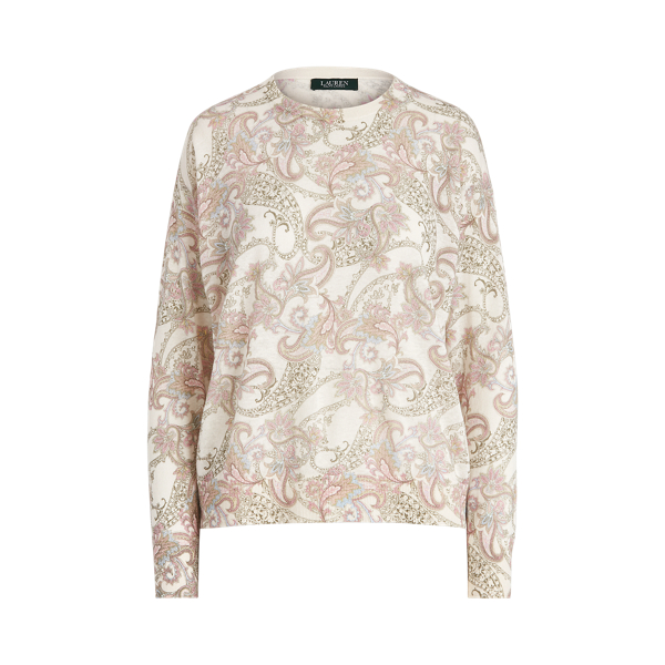 Pull en jersey &agrave; motif cachemire Lauren en 1