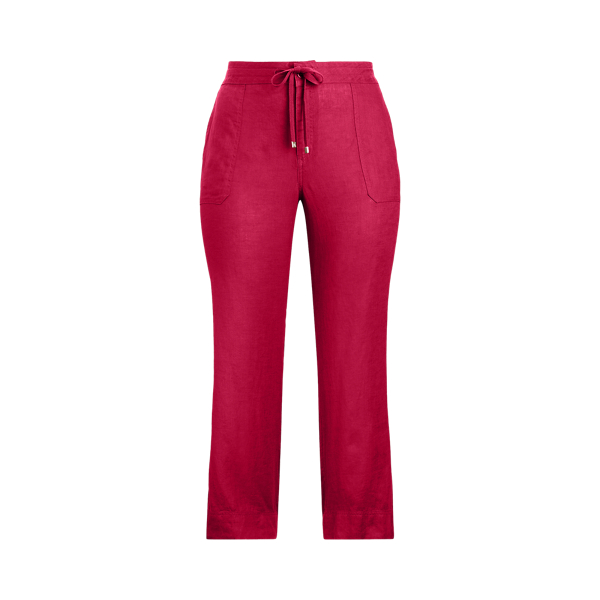 Pantaloni in lino a gamba larga Lauren Woman in 1