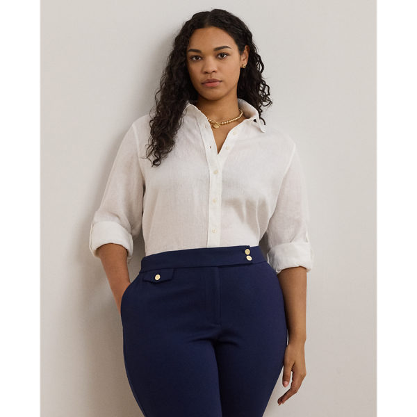 Chemise en lin à manches retroussées