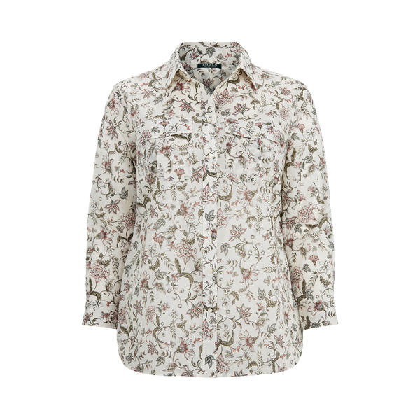 Floral Cotton Shirt Lauren Woman em 1