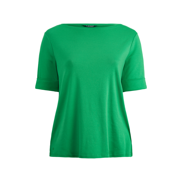 Haut en coton &agrave; encolure bateau