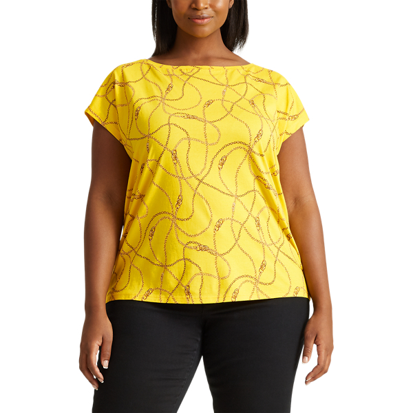 Dandelion Multi Print Cotton-Blend Tee Lauren Woman 3
