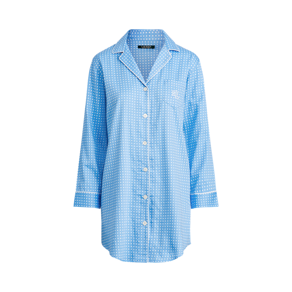 Chemise de nuit en coton m&eacute;lang&eacute; Lauren en 1