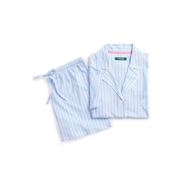 Striped Knit Boxer Pyjama Set Lauren 1