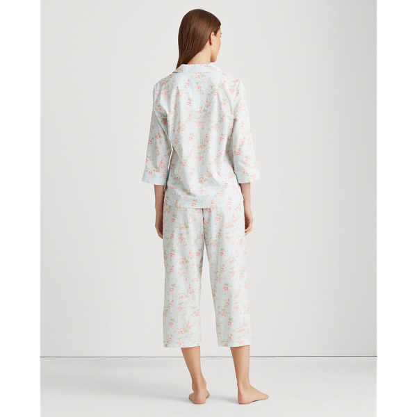 Blue Floral Floral Capri Sleep Set Lauren 3