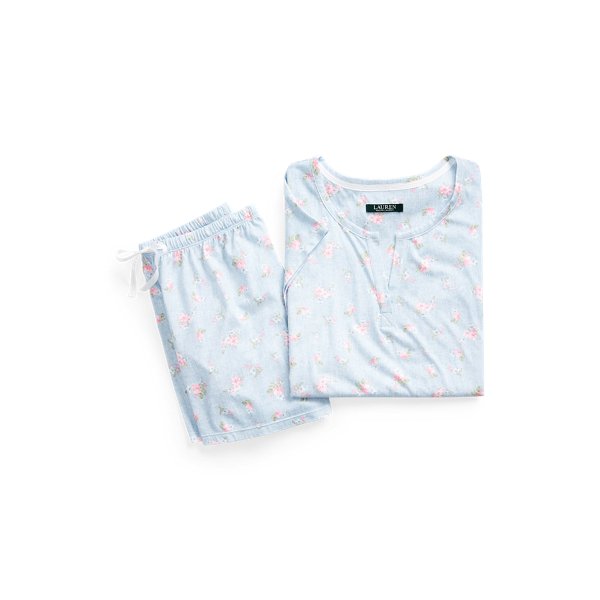 Print Knit Boxer Pajama Set Lauren em 1