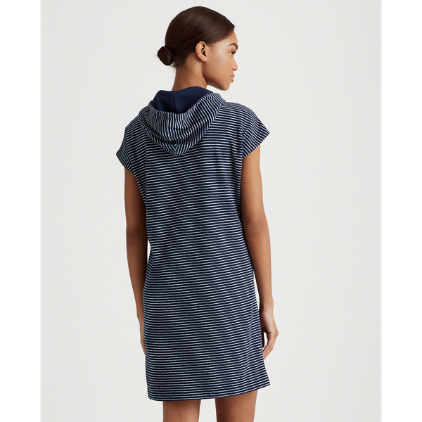 Navy Stripe Striped Hooded Lounger Lauren 4