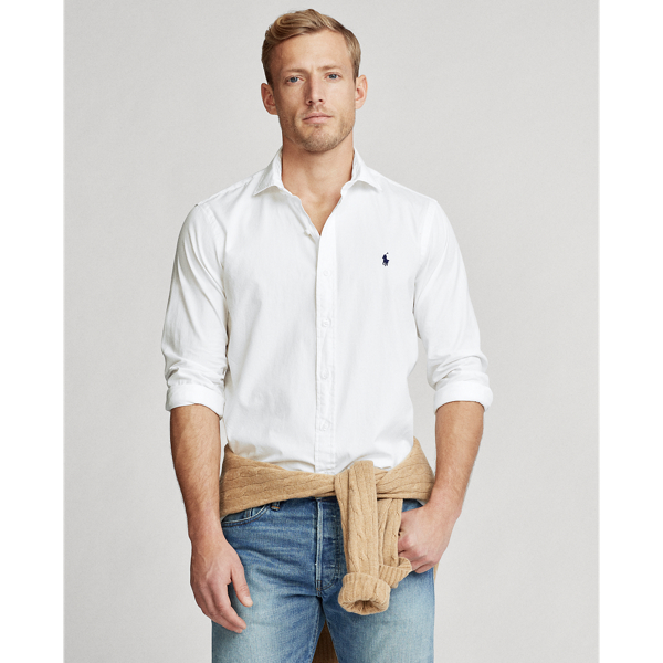 White Classic Fit Twill Shirt Polo Ralph Lauren 1