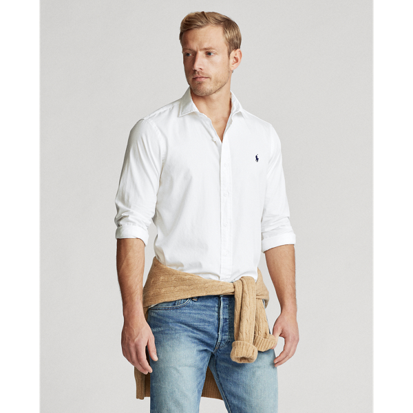 White Classic Fit Twill Shirt Polo Ralph Lauren 3