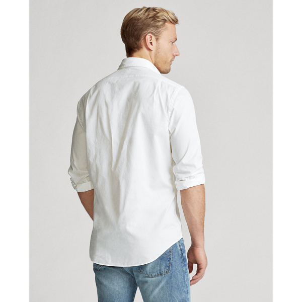 White Classic Fit Twill Shirt Polo Ralph Lauren 4