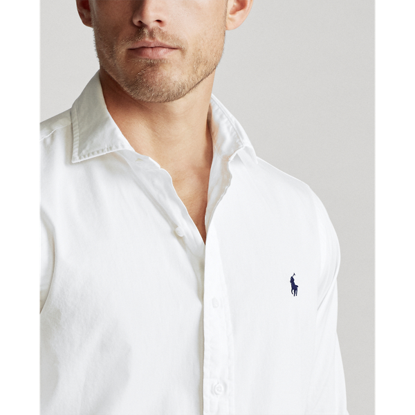 White Classic Fit Twill Shirt Polo Ralph Lauren 5