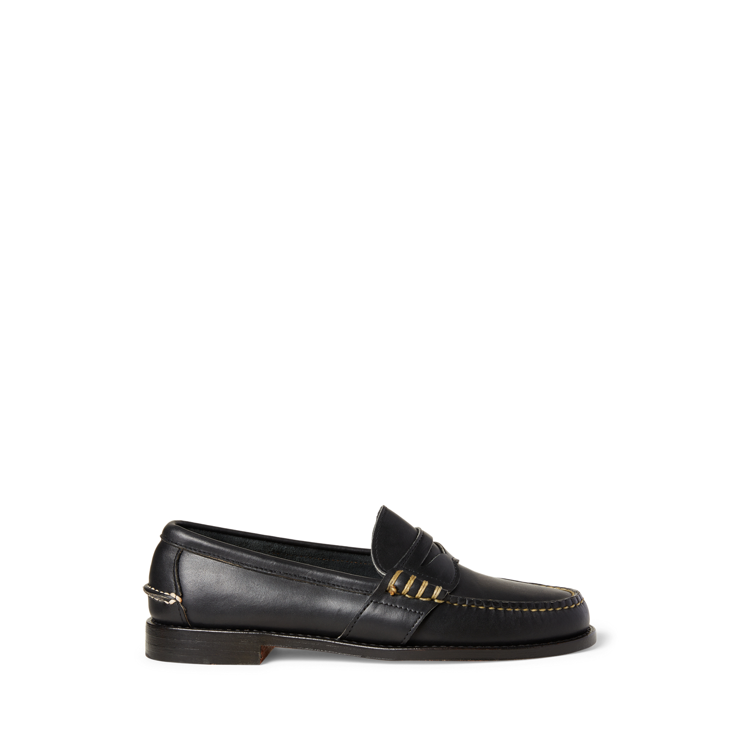 Мужские туфли Ralph Lauren Edric Leather Penny Loafer, цвет: Чёрный — фото 4