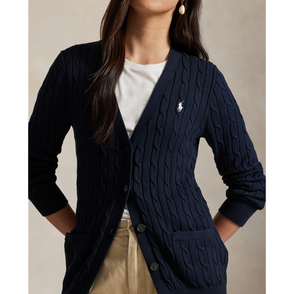 Hunter Navy Cotton Cardigan Polo Ralph Lauren 5