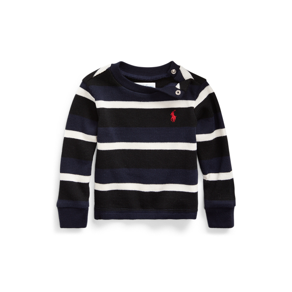 Waffle-Knit Cotton-Blend Tee Baby Boy 1