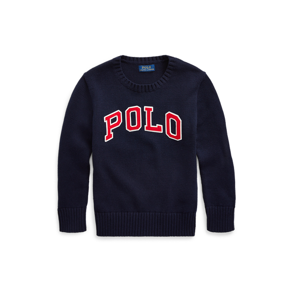 Polo Cotton Crewneck Jumper Boys 6-14 Years 1