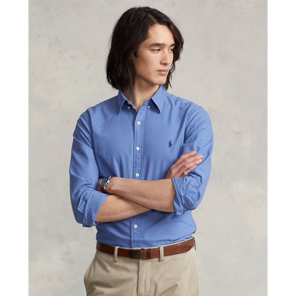 Blue button down shirt best sale