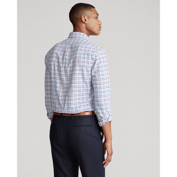Wine/Blue Multi Slim Fit Checked Shirt Polo Ralph Lauren 5