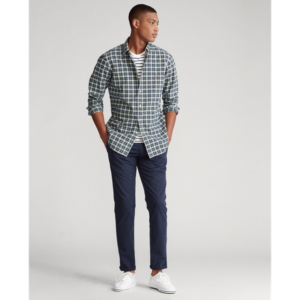Hunter Green/Yellow Classic Fit Oxford Shirt Polo Ralph Lauren 3