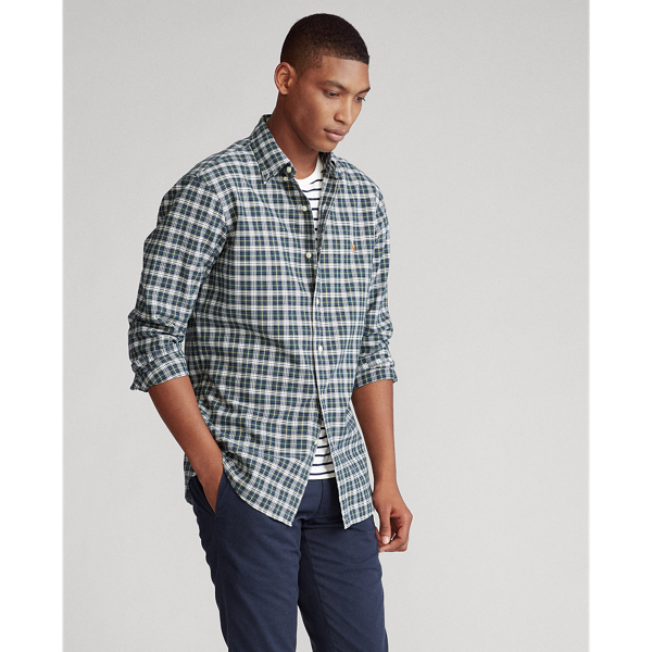 Hunter Green/Yellow Classic Fit Oxford Shirt Polo Ralph Lauren 4