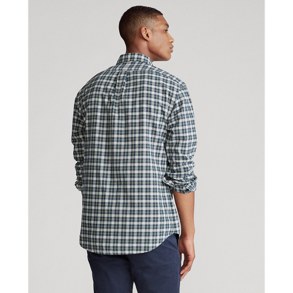 Hunter Green/Yellow Classic Fit Oxford Shirt Polo Ralph Lauren 5