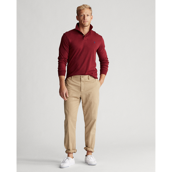 Vintage Port Heather Custom Slim Long-Sleeve Polo Polo Ralph Lauren 3