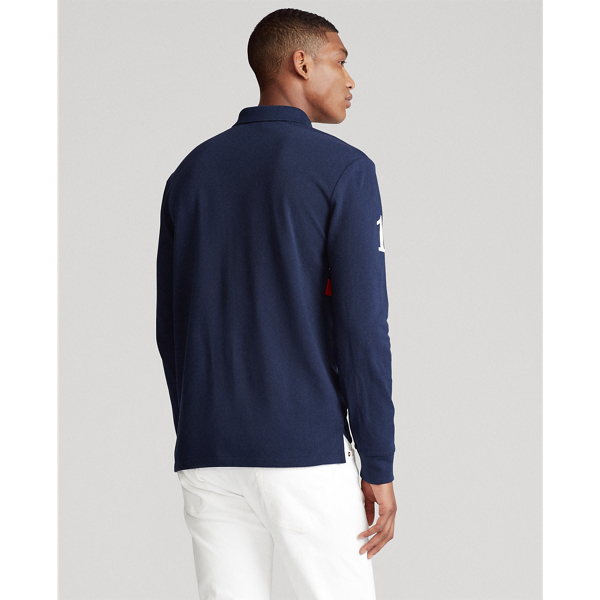 Cruise Navy Multi Custom Slim Fit Mesh Polo Polo Ralph Lauren 4
