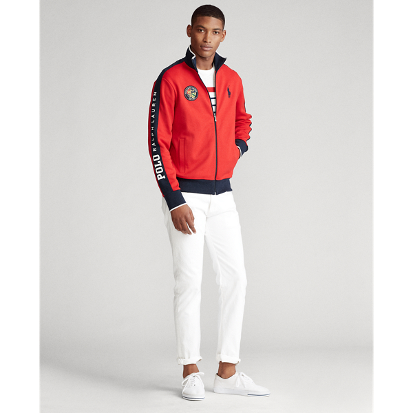 RL Red Double-Knit Track Jacket Polo Ralph Lauren 3