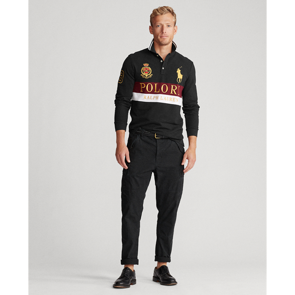 Polo Black Multi Custom Slim Fit Mesh Polo Polo Ralph Lauren 3