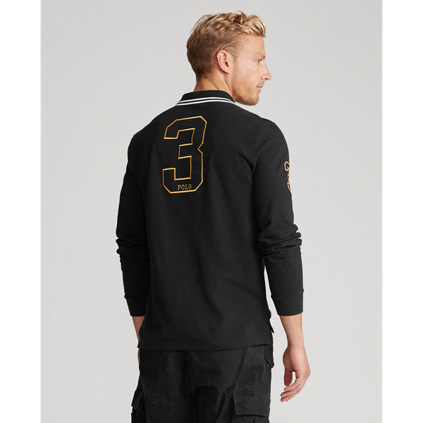 Polo Black Multi Custom Slim Fit Mesh Polo Polo Ralph Lauren 4