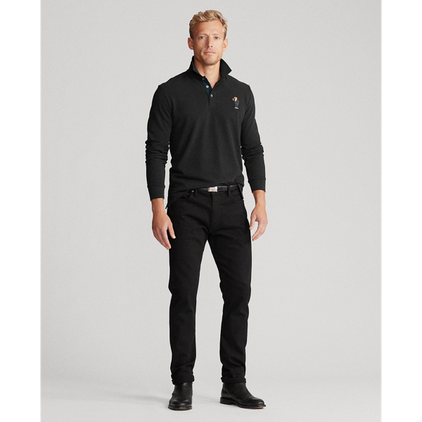 Black Custom Slim Fit Bear Polo Polo Ralph Lauren 3