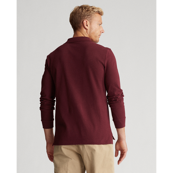 Custom-Slim-Fit Piqu&eacute;-Polohemd Polo Ralph Lauren in Klassisch-Weinrot 4
