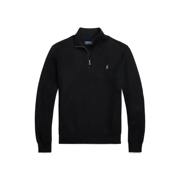 Cotton Mesh Quarter-Zip Sweater Polo Ralph Lauren em 1