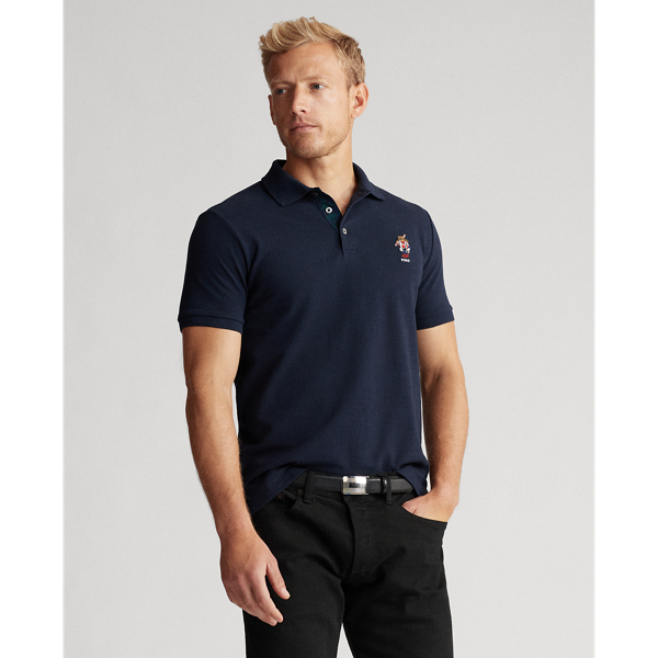 Aviator Navy Custom Slim Fit Bear Polo Polo Ralph Lauren 3