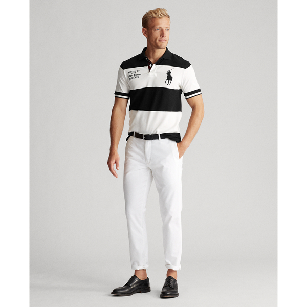 Polo Black/Deckwash Whit Custom Slim Fit Mesh Polo Polo Ralph Lauren 3