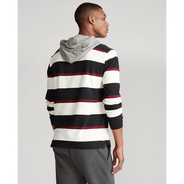 Classic Wine Multi Striped Jersey Hooded T-Shirt Polo Ralph Lauren 5